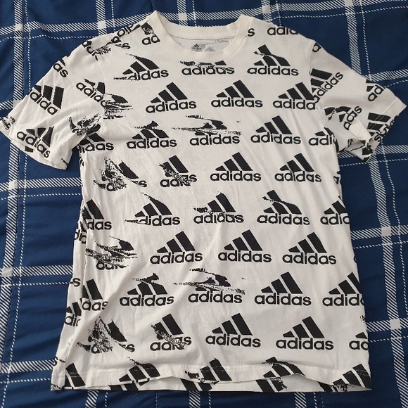 Adidas White Graphic T-Shirt - Picture 1 of 5